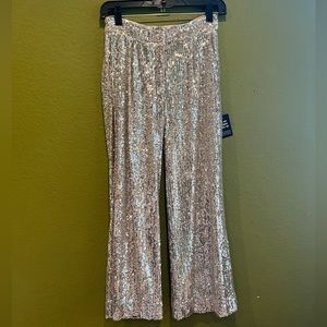 Express High-rise cropped sequins pant